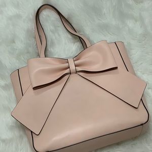 Karl Lagerfeld Paris Canelle Bow Tote Purse Blush